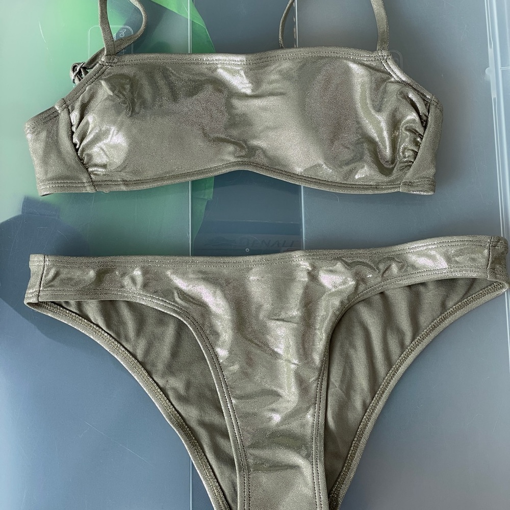 Xhilaration Metallic Tan Swimwear